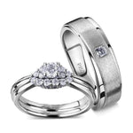 Load image into Gallery viewer, Spark of Love - Platinum Couple Rings with Diamonds JL PT 600
