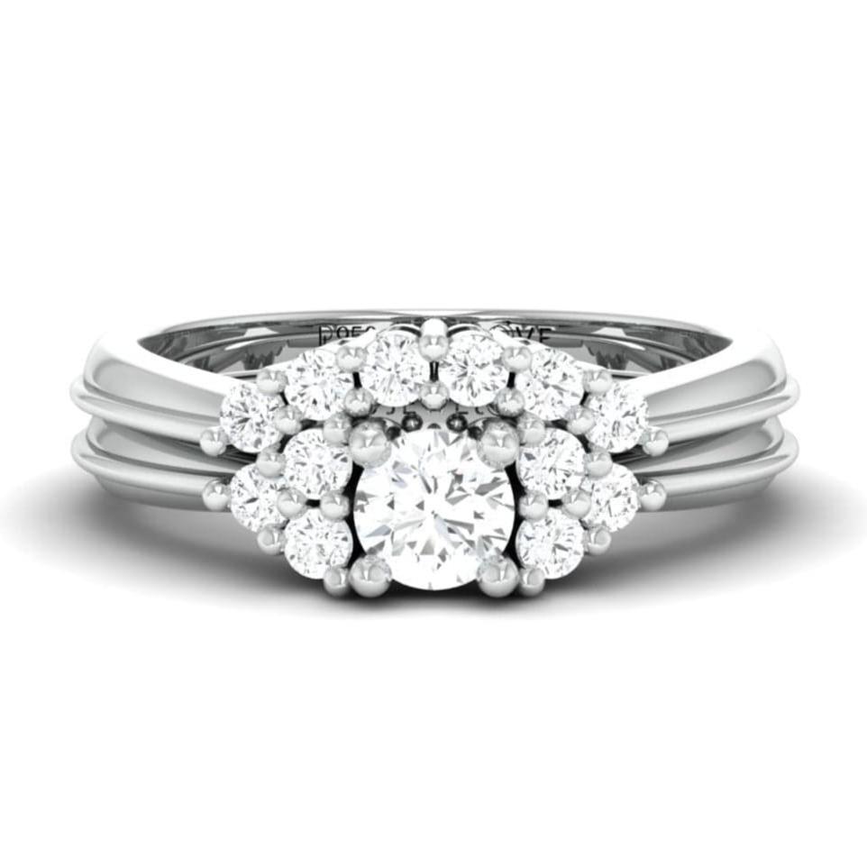 Spark of Love - Platinum Couple Rings with Diamonds JL PT 600