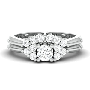 Spark of Love - Platinum Couple Rings with Diamonds JL PT 600