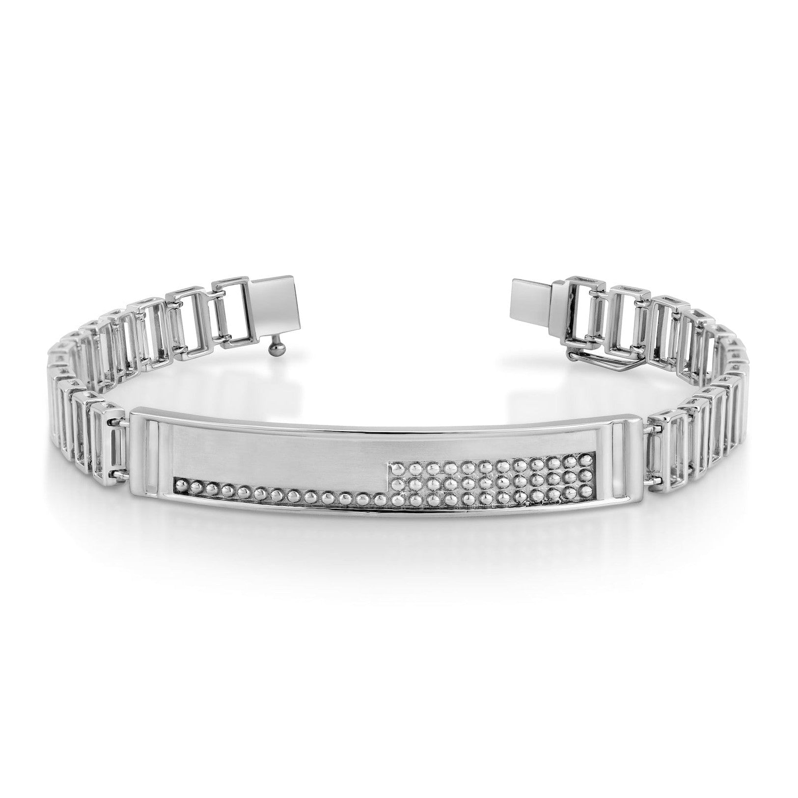 Men of Platinum | Designer Bold Interwoven Platinum Bracelet JL PTB 740