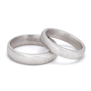 Textured Comfort Fit Platinum Love Bands JL PT 136