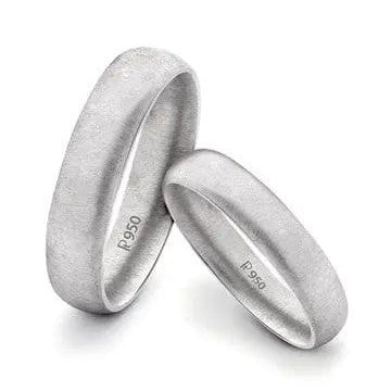 Textured Comfort Fit Platinum Love Bands JL PT 136