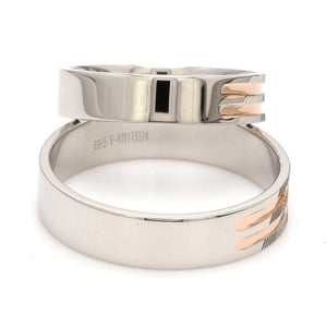 Designer Platinum & Rose Gold Couple Rings JL PT 1129