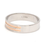 Load image into Gallery viewer, Designer Platinum &amp; Rose Gold Couple Rings JL PT 1129
