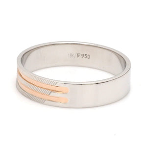 Designer Platinum & Rose Gold Couple Rings JL PT 1129