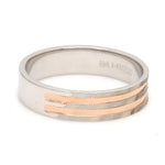 Load image into Gallery viewer, Designer Platinum &amp; Rose Gold Couple Rings JL PT 1129
