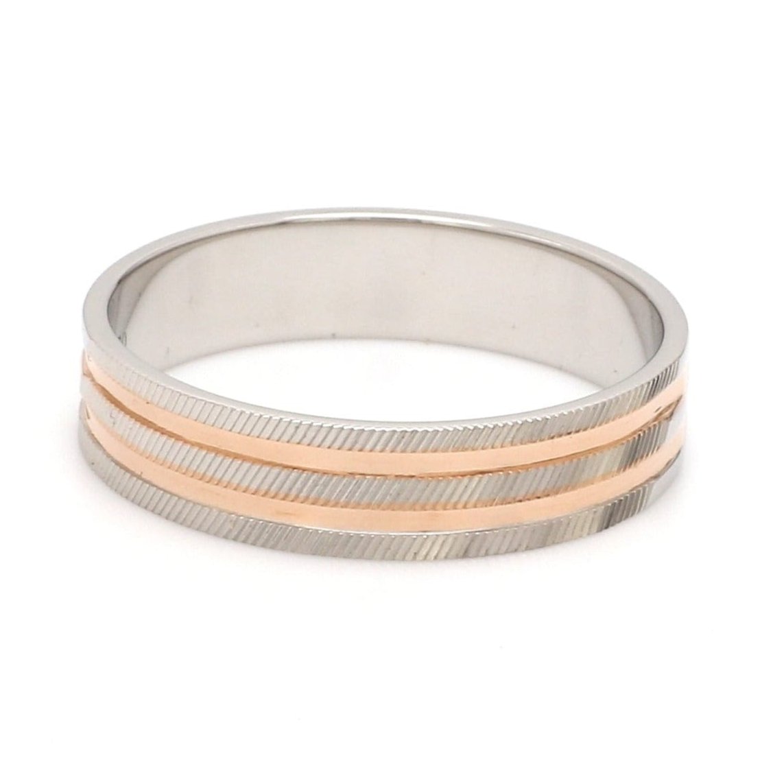 Designer Platinum & Rose Gold Couple Rings JL PT 1129