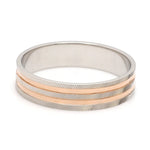 Load image into Gallery viewer, Designer Platinum &amp; Rose Gold Couple Rings JL PT 1129
