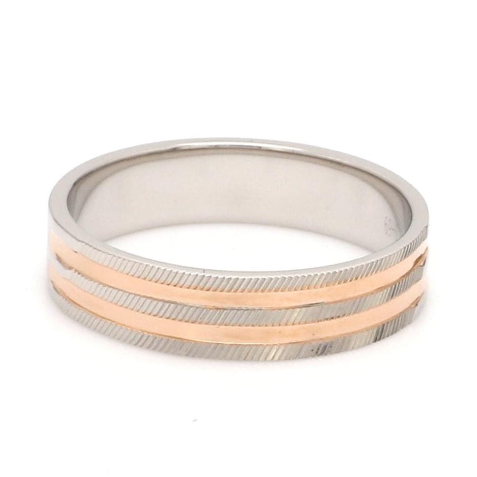 Designer Platinum & Rose Gold Couple Rings JL PT 1129