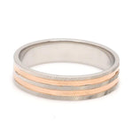 Load image into Gallery viewer, Designer Platinum &amp; Rose Gold Couple Rings JL PT 1129
