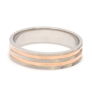 Designer Platinum & Rose Gold Couple Rings JL PT 1129