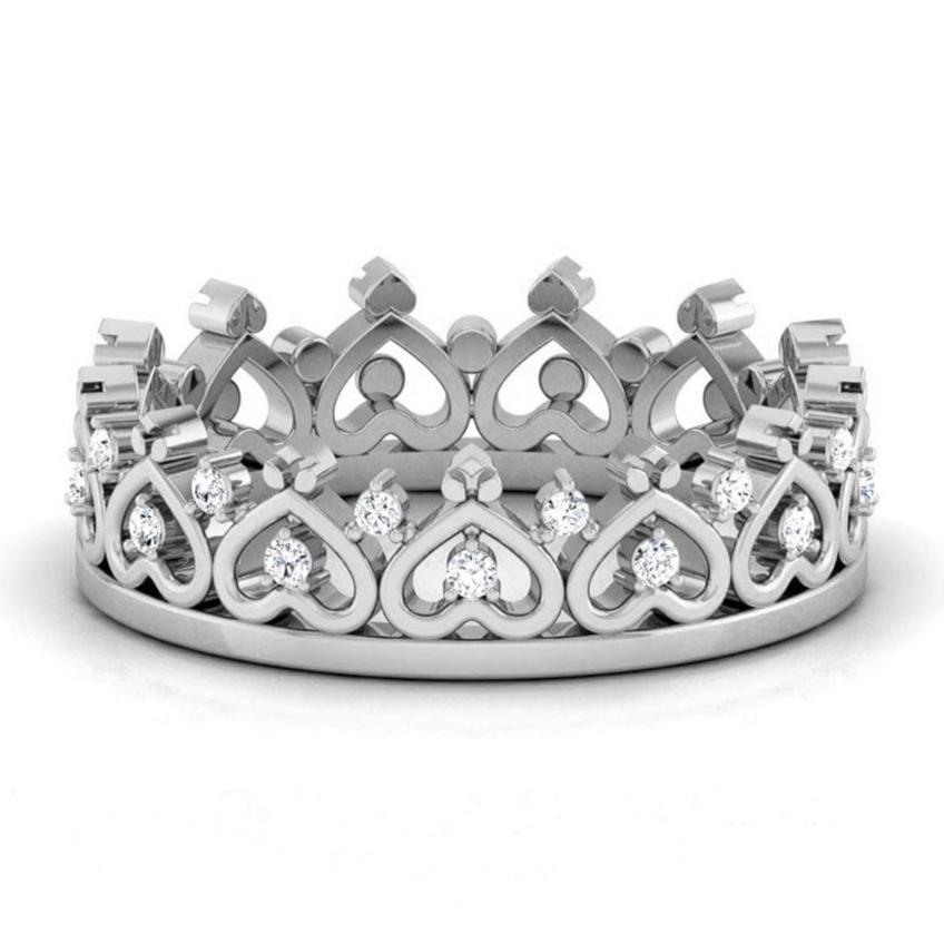 The Crown of Hearts Platinum with Diamond Ring JL PT 555