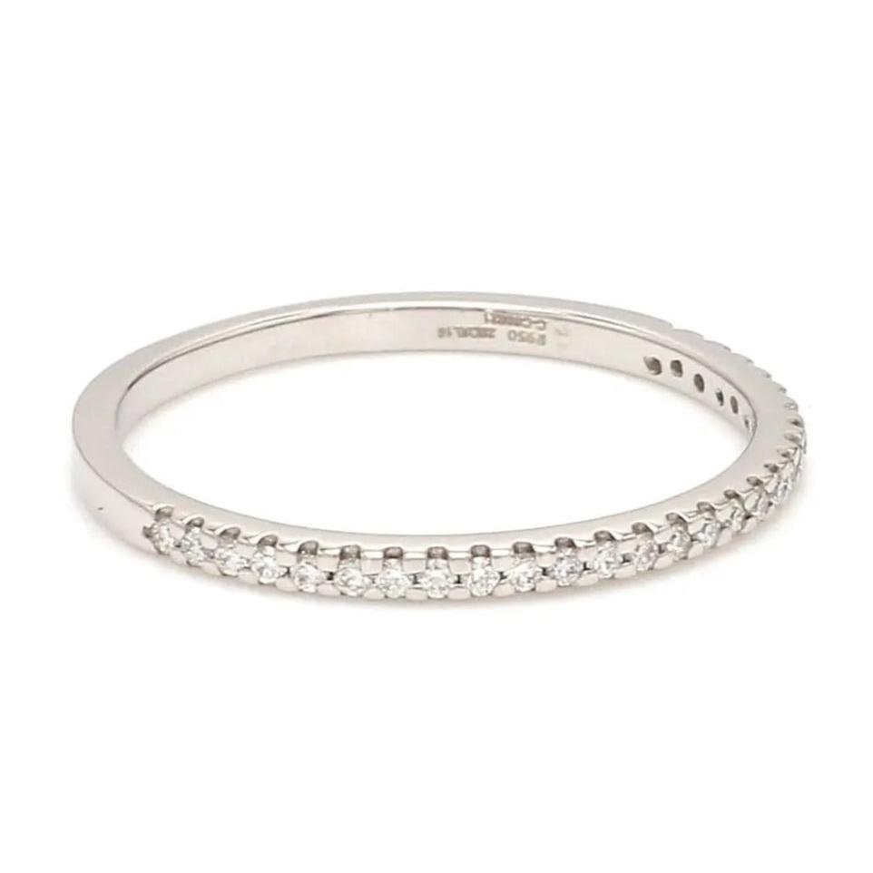 Thin Half Eternity Diamond Ring in Platinum JL PT 284