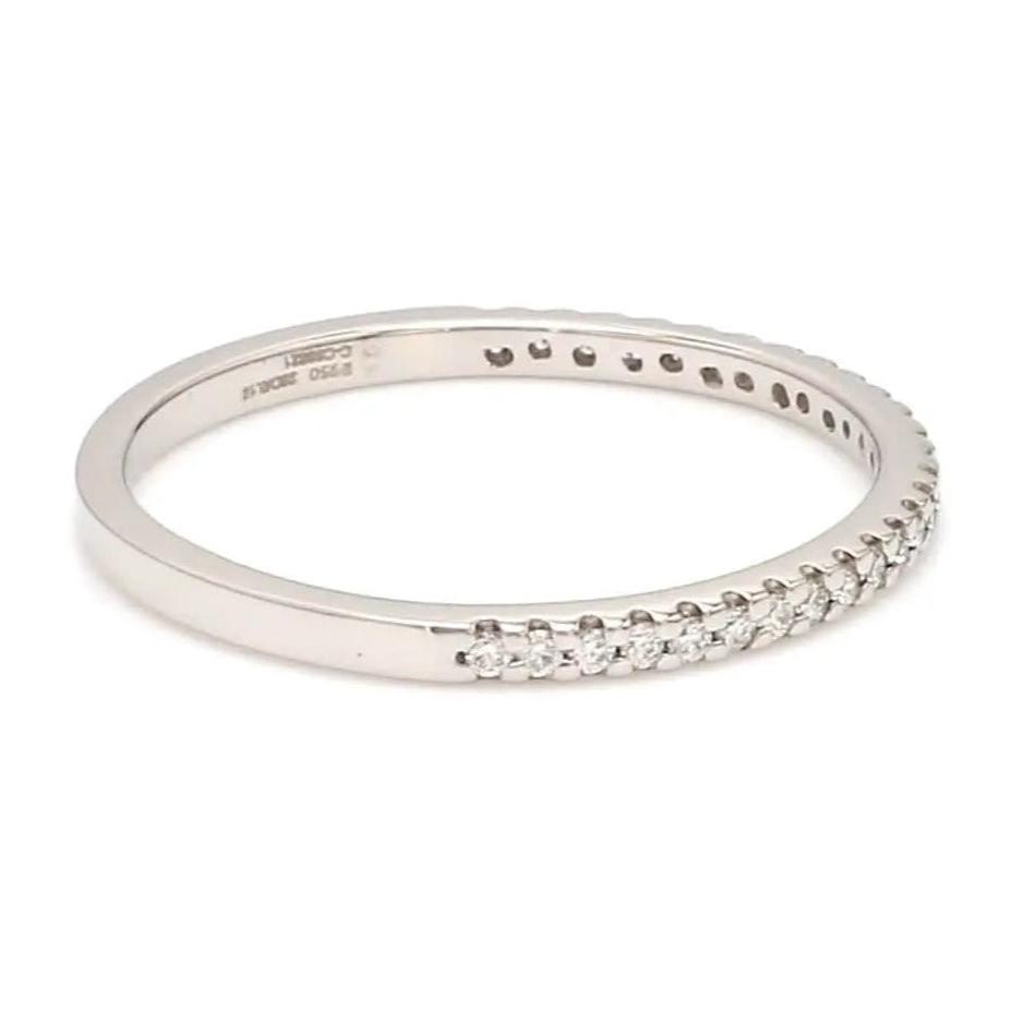 Thin Half Eternity Diamond Ring in Platinum JL PT 284