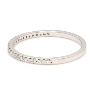 Thin Half Eternity Diamond Ring in Platinum JL PT 284