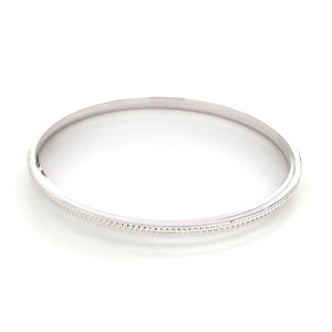 Thin Platinum Bangles with Diamond Cut SJ PTB 314