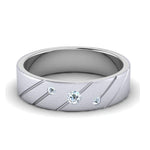 Load image into Gallery viewer, Three Diamond Platinum Love Bands with Slanting Lines JL PT 646
