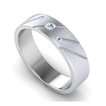 Load image into Gallery viewer, Three Diamond Platinum Love Bands with Slanting Lines JL PT 646
