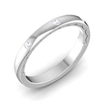 Load image into Gallery viewer, Three Diamond Unisex Platinum Diamond Band with Hidden Milgrain JL PT 6774
