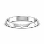 Load image into Gallery viewer, Three Diamond Unisex Platinum Diamond Band with Hidden Milgrain JL PT 6774
