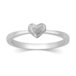 Load image into Gallery viewer, Tiny Heart Shape Plain Platinum Ring for Women JL PT 333
