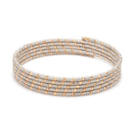 Load image into Gallery viewer, Unique 5-Row Japanese Platinum &amp; Rose Gold Bracelet for Women JL PTB 727
