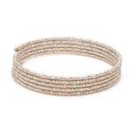 Load image into Gallery viewer, Unique 5-Row Japanese Platinum &amp; Rose Gold Bracelet for Women JL PTB 727
