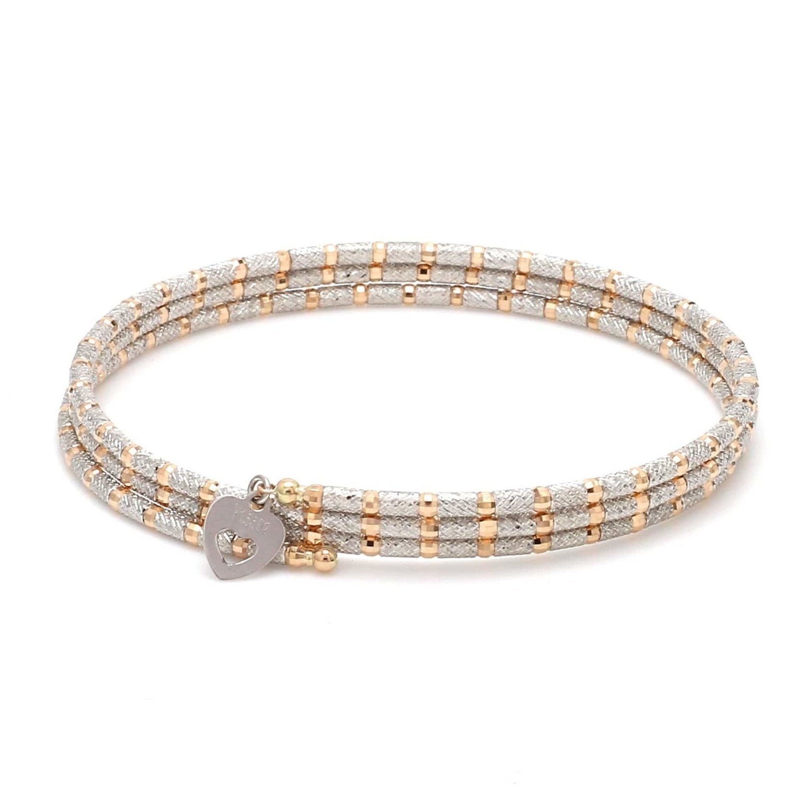 Unique Japanese Platinum & Rose Gold Bracelet for Women JL PTB 726