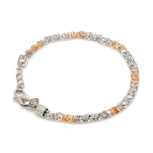 Unique Japanese Platinum Rose Gold Bracelet JL PTB 739R