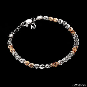 Unique Japanese Platinum Rose Gold Bracelet JL PTB 739R