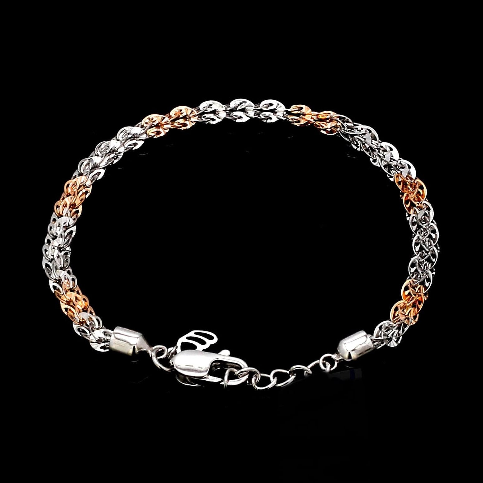 Unique Japanese Platinum Rose Gold Bracelet JL PTB 739R