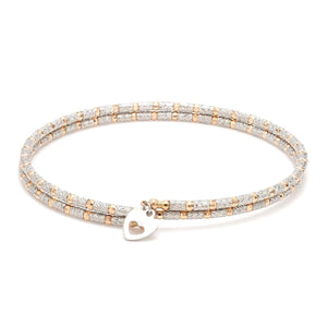 Unique Japanese Platinum & Rose Gold Bracelet for Women JL PTB 725