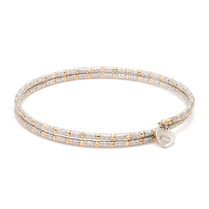 Unique Japanese Platinum & Rose Gold Bracelet for Women JL PTB 725