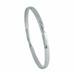 Load image into Gallery viewer, UniSex Platinum Bangle for Men &amp; Women with Slanting Lines JL PTB 632
