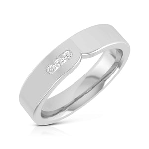 Unisex Platinum Diamond Couple Ring JL PT B-44