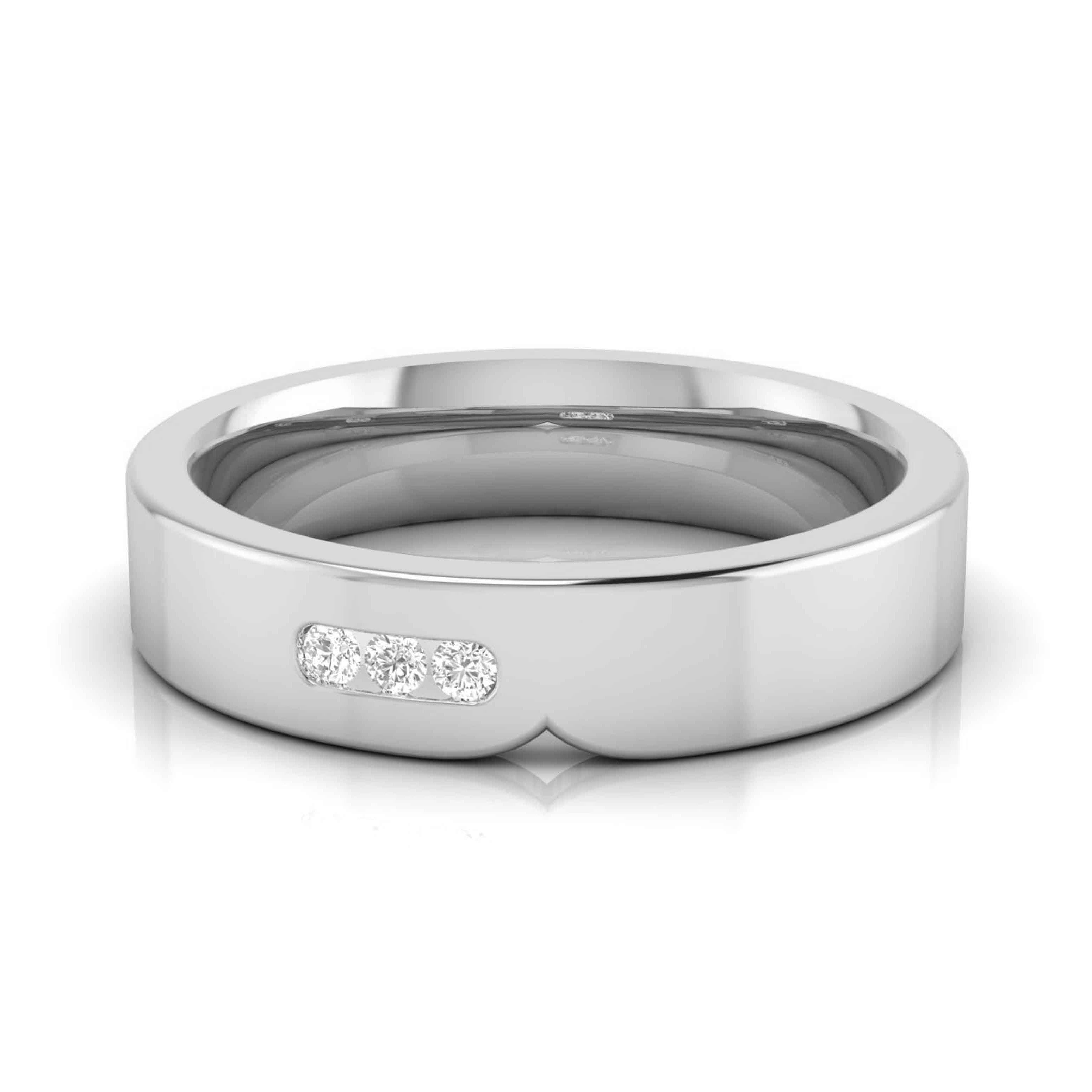 Unisex Platinum Diamond Couple Ring JL PT B-44