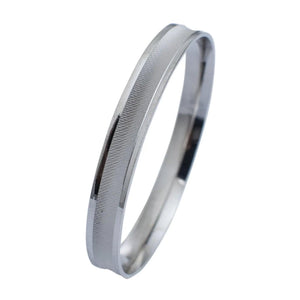 UniSex Platinum Kada with a Unique Concave Texture JL PTB 628