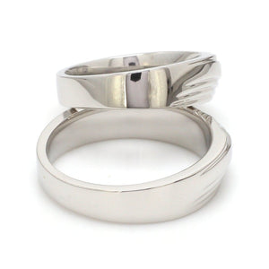 Unisex Platinum Plain Couple Rings JL PT 1153