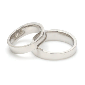 Unisex Platinum Plain Couple Rings JL PT 1153