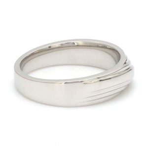 Unisex Platinum Plain Couple Rings JL PT 1153