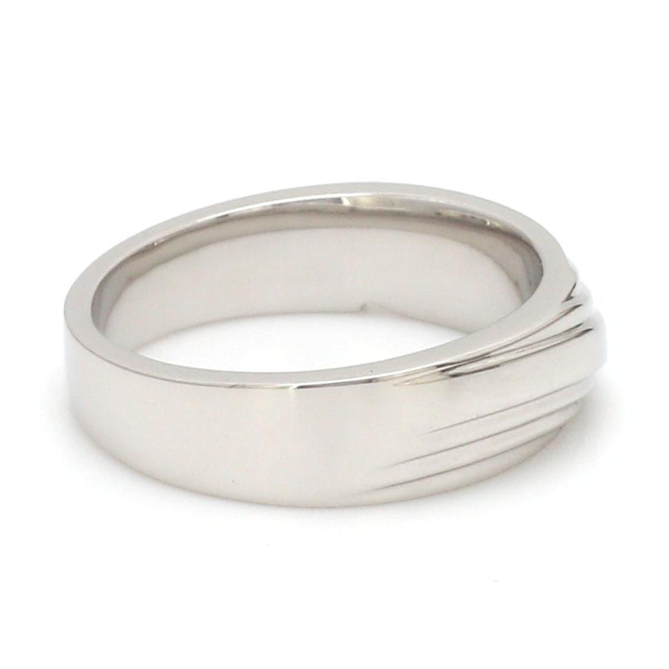 Unisex Platinum Plain Couple Rings JL PT 1153