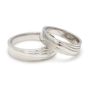 Unisex Platinum Plain Couple Rings JL PT 1153