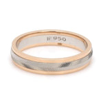 Load image into Gallery viewer, Unisex Platinum &amp; Rose Gold Couple Love Band Rings JL PT 1124
