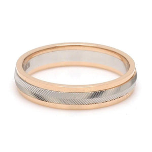 Unisex Platinum & Rose Gold Couple Love Band Rings JL PT 1124