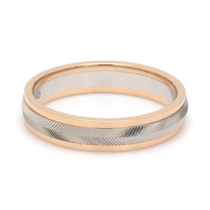 Unisex Platinum & Rose Gold Couple Love Band Rings JL PT 1124