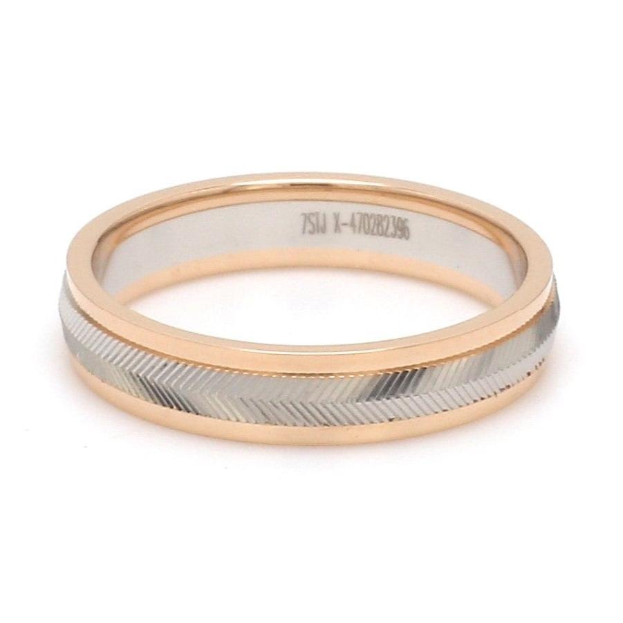 Unisex Platinum & Rose Gold Couple Love Band Rings JL PT 1124