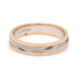 Load image into Gallery viewer, Unisex Platinum &amp; Rose Gold Couple Love Band Rings JL PT 1124
