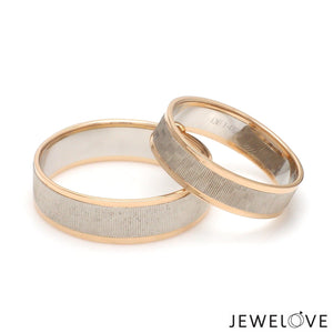 Unisex Platinum & Rose Gold Couple Love Bands JL PT 1362