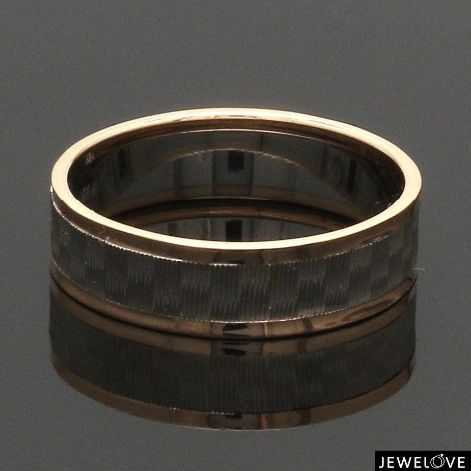 Unisex Platinum & Rose Gold Couple Love Bands JL PT 1362