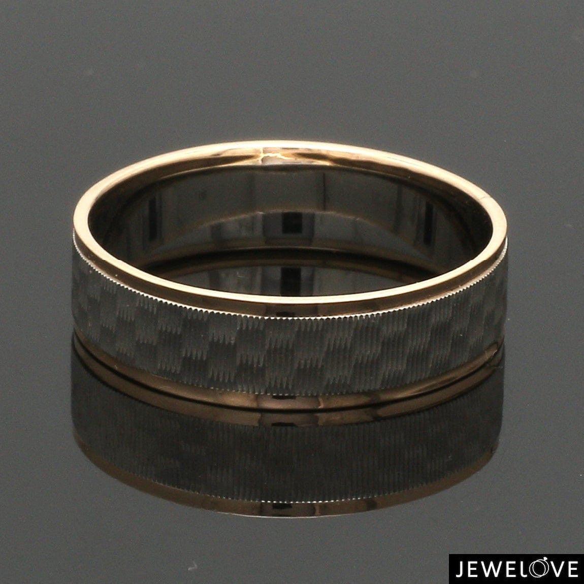 Unisex Platinum & Rose Gold Couple Love Bands JL PT 1362